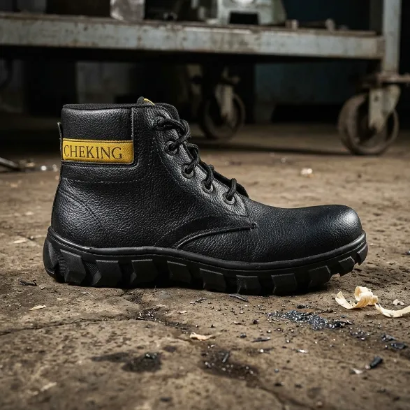 Sepatu Safety Boots Cheking Bertali sudut 2
